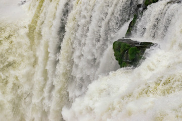 View of Iguazu fall, a magnificent waterfall in Brazil and Argentina