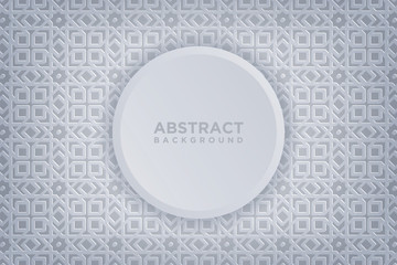 Abstract ornament background with 3d paper art style.