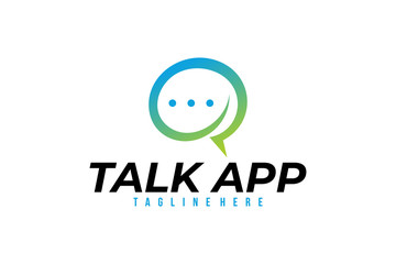 talk app logo icon vector isolated