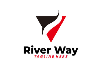 river ways logo icon vector