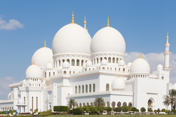 Sheikh Zayed Grand Mosque in Abu Dhabi, the capital city of United Arab Emirates.