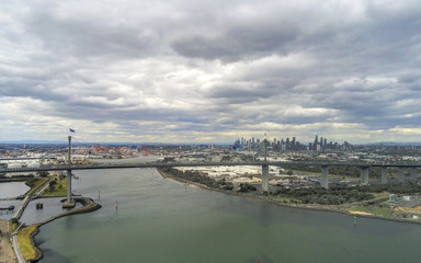 West Gate Bridge and Melbourne city