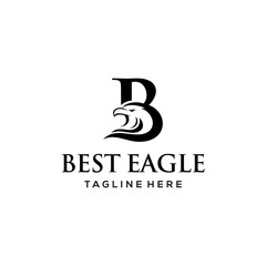 Illustration of Eagle bird Logo Vector template.