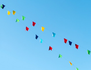 Lots of  colorful bright flags