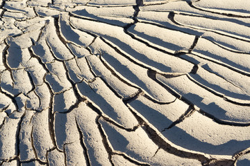 Dried mud at Mesquite Dunes at Death Valley national Park, CA, USA