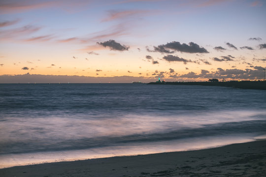 Seascape image of Bather's beach during sunset, Fremantle