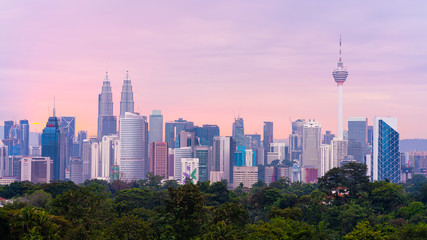 Pastel Color of Kuala Lumpur City Malaysia 