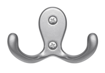 Metal hanger isolated on white background