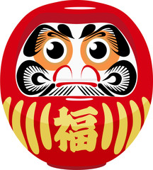 年賀イラスト素材 だるま