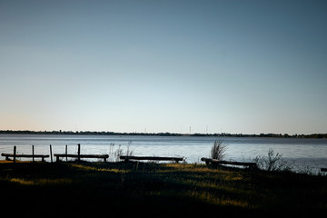coast of the lagoon of monte in the afternoon