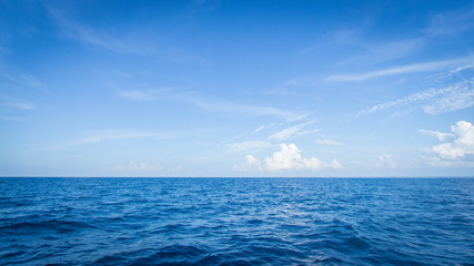 Empty Blue Ocean and Blue Sky - Powered by Adobe
