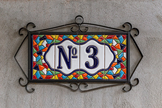 Number 3, three, house number