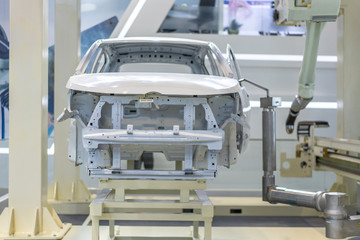 robot arm in factory