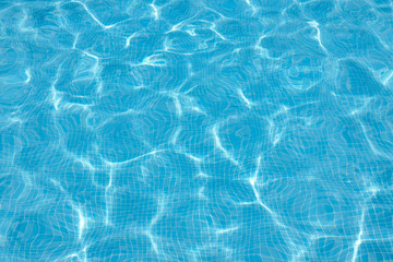 details view of a pool with blue water