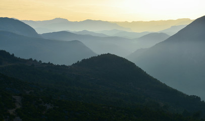 Mystical view of mountains