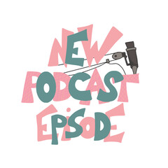 Podcast concept. Vector social media blog design.