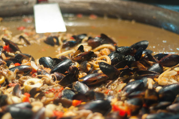 Paella typical spanish dish