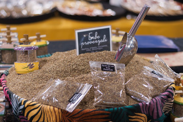 Variety of international spices