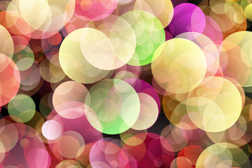 Colorful glitter lights texture. Blurred abstract wedding background. Romantic bokeh illustration