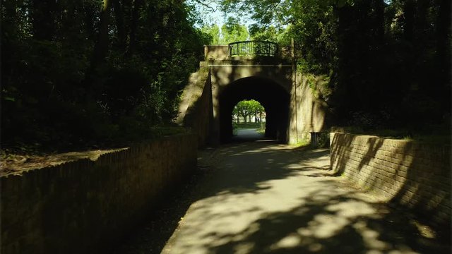 Entrance of the park, reverse (Fort-Louis, France)
