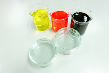 beaker in laboratory