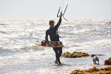 Surfer kite in general plan