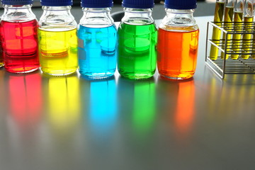 bottle in laboratory