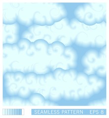 Seamless pattern design. Freeform fluid shapes.