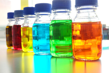 bottle in laboratory