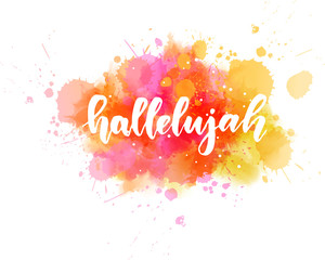 Hallelujah lettering background