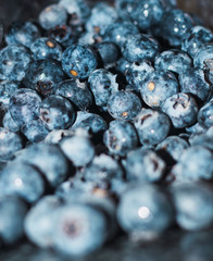 Some fresh and healthy blueberries for a delicious breakfast