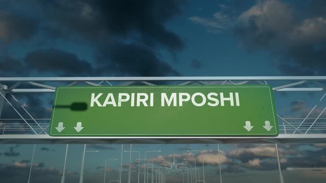 the plane landing in Kapiri mposhi zambia