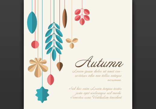 Square Autumn Card Layout