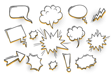 Obraz premium Speech bubble for comic text isolated background