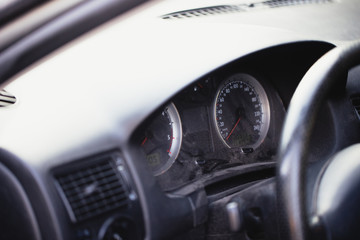 old car dashboard