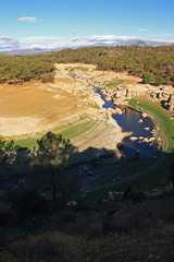 Obraz premium Nature view with river and forest