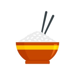 Japan rice bowl icon. Flat illustration of japan rice bowl vector icon for web design