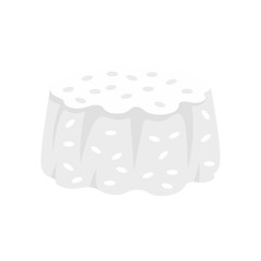 Rice cupcake icon. Flat illustration of rice cupcake vector icon for web design