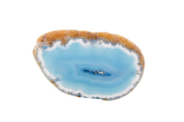 Fototapeta premium macro mineral stone agate on a white background