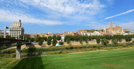 view of Lleida, Catalonia, Spain