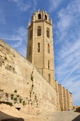 Fototapeta na wymiar View of the Cathedral, La Seu Vella, LLeida, Catalonia, Spain