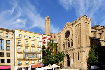 La Seu Vella cathedral and Sant Joan church, LLeida, Catalonia,Spain