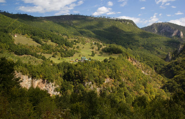 Naklejka premium Mountain summer landscape. Canyon in Montenegro.