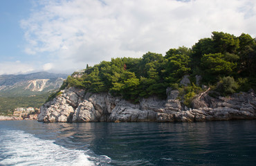 Beautiful seascape. The coast of Montenegro.