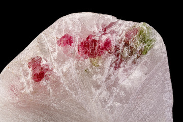 macro mineral stone spinel black background