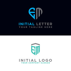 EM Logo Set is a modern graphic design, Inspirational logo design for all companies. -Vectors