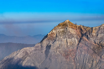 landscape nature top of mountain with blue sky 