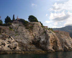 Beautiful seascape. The coast of Montenegro.	