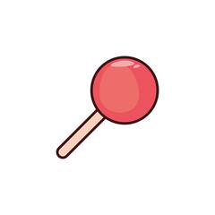 lollipop flat on white background