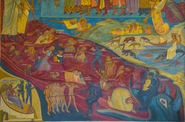 Fototapeta premium Interior detail of Ramet Monastery, one of the oldest orthodox churches in Romania